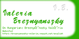 valeria breznyanszky business card